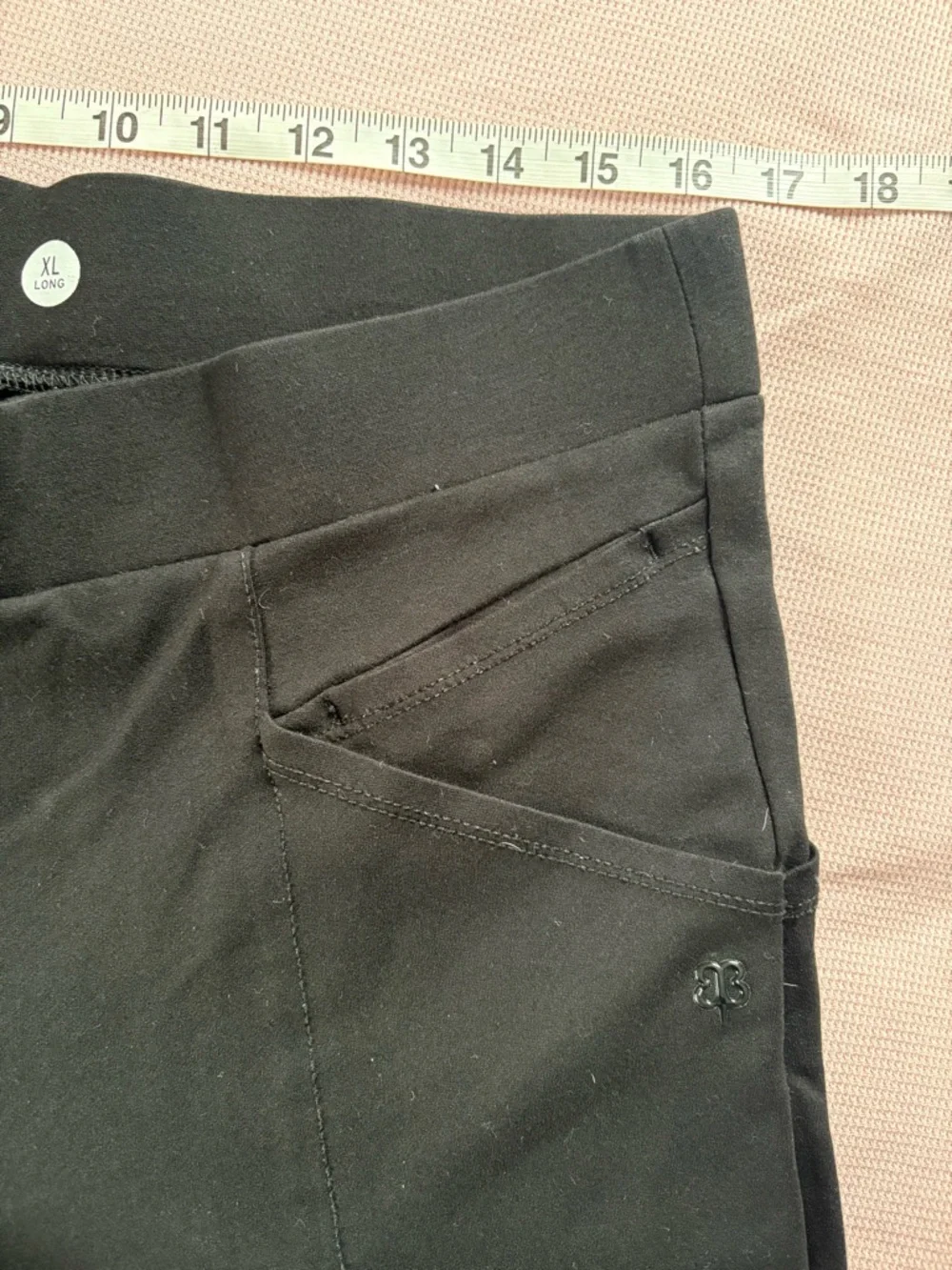Betabrand TALL Black Straight Leg Stretch Pant Yoga Pant Trousers XL Long - Picture 4 of 5